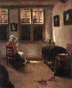 ELINGA, Pieter Janssens Reading Woman dg oil painting